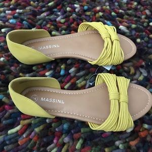 Yellow Massini sandals size 7